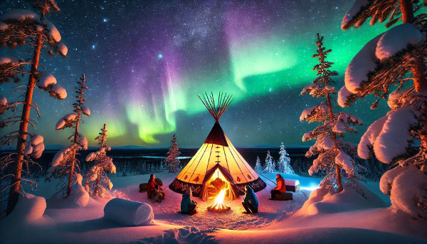 Auroras Kiruna-Abisko and Tipi Dinner tour