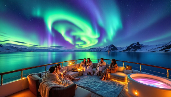 Tromsø Luxury Northern Lights Cruise with Hot Tub & Dinner