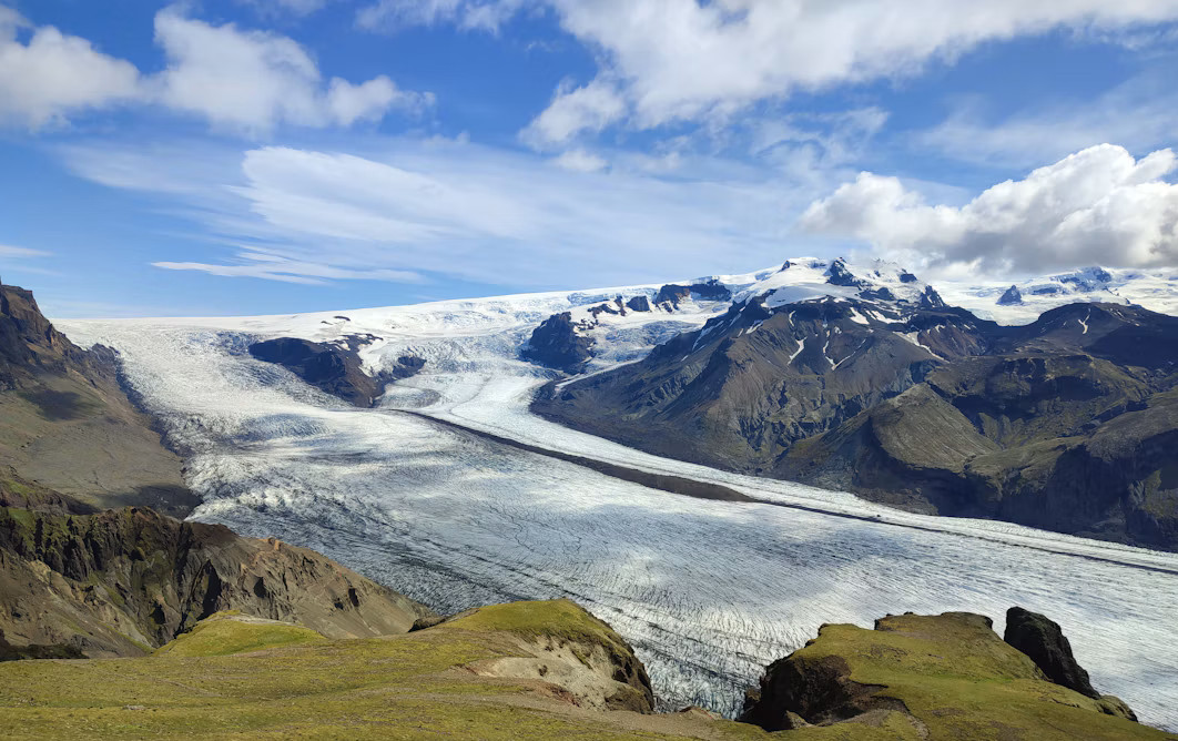 Skaftafell glacier landscape in Iceland
